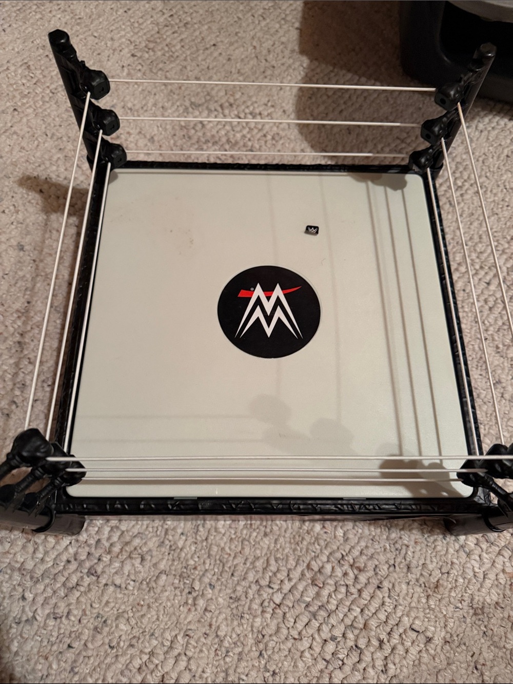 Unbranded White and Black Wall Accent with Red Detail